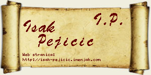 Isak Pejičić vizit kartica
